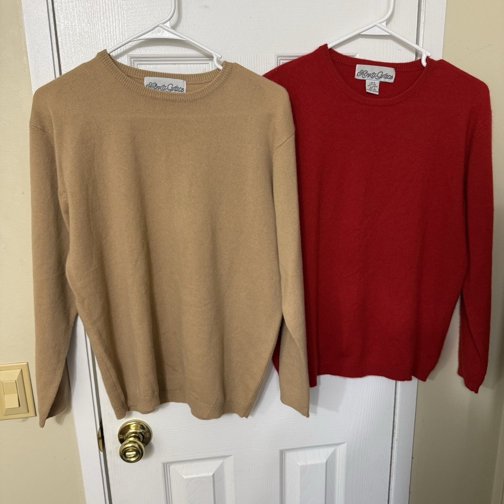 Alexa Grace 100% Cashmere Sweater Lot of 2 Size Small